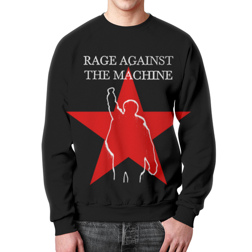 Заказать свитшот в Москве. Свитшот мужской с полной запечаткой Rage Against the Machine от geekbox - готовые дизайны и нанесение принтов.
