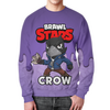 Заказать свитшот в Москве. Свитшот мужской с полной запечаткой BRAWL STARS CROW от geekbox - готовые дизайны и нанесение принтов.