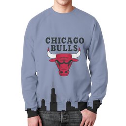 Заказать свитшот в Москве. Свитшот мужской с полной запечаткой Chicago Bulls от Виктор Гришин - готовые дизайны и нанесение принтов.