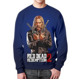 Заказать свитшот в Москве. Свитшот мужской с полной запечаткой  Red Dead Redemption 2     от ПРИНТЫ ПЕЧАТЬ  - готовые дизайны и нанесение принтов.