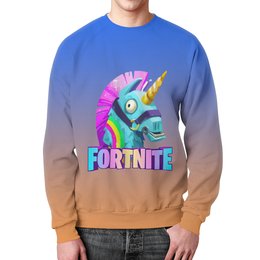 Заказать свитшот в Москве. Свитшот мужской с полной запечаткой Fortnite   от T-shirt print  - готовые дизайны и нанесение принтов.