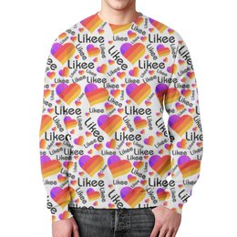 Заказать свитшот в Москве. Свитшот мужской с полной запечаткой Likee  от DESIGNER   - готовые дизайны и нанесение принтов.