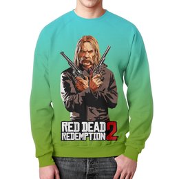 Заказать свитшот в Москве. Свитшот мужской с полной запечаткой  Red Dead Redemption 2      от ПРИНТЫ ПЕЧАТЬ  - готовые дизайны и нанесение принтов.