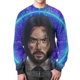 Заказать свитшот в Москве. Свитшот мужской с полной запечаткой Keanu Reeves (Джон Уик) от T-shirt print  - готовые дизайны и нанесение принтов.