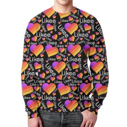 Заказать свитшот в Москве. Свитшот мужской с полной запечаткой Likee  от DESIGNER   - готовые дизайны и нанесение принтов.