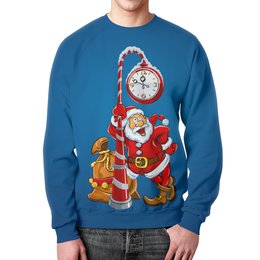 Заказать свитшот в Москве. Свитшот мужской с полной запечаткой Merry Christmas  от T-shirt print  - готовые дизайны и нанесение принтов.