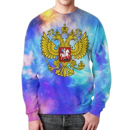 Заказать свитшот в Москве. Свитшот мужской с полной запечаткой Россия от THE_NISE  - готовые дизайны и нанесение принтов.
