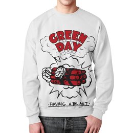 Заказать свитшот в Москве. Свитшот мужской с полной запечаткой Green Day от geekbox - готовые дизайны и нанесение принтов.