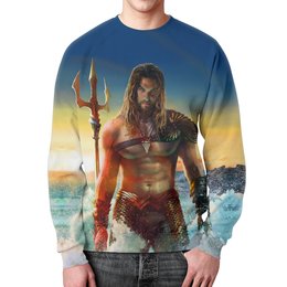 Заказать свитшот в Москве. Свитшот мужской с полной запечаткой Aquaman    от T-shirt print  - готовые дизайны и нанесение принтов.