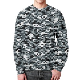 Заказать свитшот в Москве. Свитшот мужской с полной запечаткой Pixel camouflage от THE_NISE  - готовые дизайны и нанесение принтов.