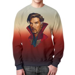 Заказать свитшот в Москве. Свитшот мужской с полной запечаткой  Doctor Strange     от T-shirt print  - готовые дизайны и нанесение принтов.