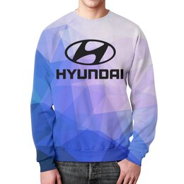 Заказать свитшот в Москве. Свитшот мужской с полной запечаткой Hyundai от THE_NISE  - готовые дизайны и нанесение принтов.