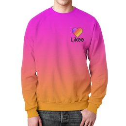 Заказать свитшот в Москве. Свитшот мужской с полной запечаткой Likee  от DESIGNER   - готовые дизайны и нанесение принтов.