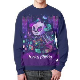 Заказать свитшот в Москве. Свитшот мужской с полной запечаткой Funky Panda от Leichenwagen - готовые дизайны и нанесение принтов.