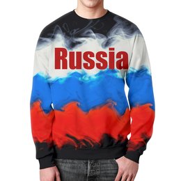 Заказать свитшот в Москве. Свитшот мужской с полной запечаткой Russia от THE_NISE  - готовые дизайны и нанесение принтов.
