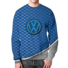 Заказать свитшот в Москве. Свитшот мужской с полной запечаткой Volkswagen от THE_NISE  - готовые дизайны и нанесение принтов.