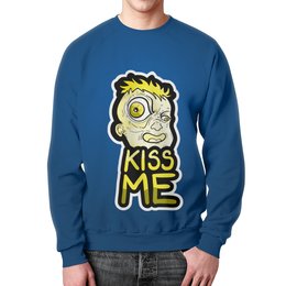 Заказать свитшот в Москве. Свитшот мужской с полной запечаткой Kiss Me  от T-shirt print  - готовые дизайны и нанесение принтов.