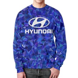 Заказать свитшот в Москве. Свитшот мужской с полной запечаткой Hyundai от THE_NISE  - готовые дизайны и нанесение принтов.