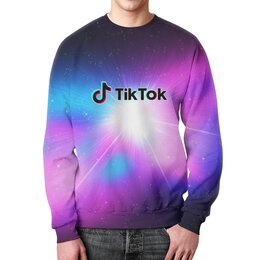 Заказать свитшот в Москве. Свитшот мужской с полной запечаткой Tik Tok от THE_NISE  - готовые дизайны и нанесение принтов.