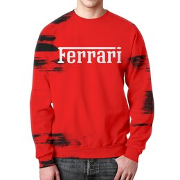 Заказать свитшот в Москве. Свитшот мужской с полной запечаткой Ferrari от THE_NISE  - готовые дизайны и нанесение принтов.