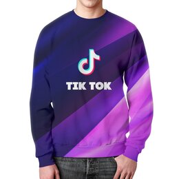 Заказать свитшот в Москве. Свитшот мужской с полной запечаткой Tik Tok от THE_NISE  - готовые дизайны и нанесение принтов.