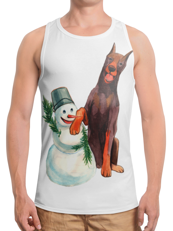 Printio Борцовка с полной запечаткой Забавная акварельная собака, символ 2018 года printio футболка с полной запечаткой мужская забавная акварельная собака символ 2018 года
