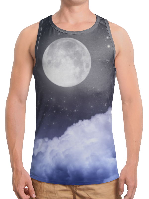 Printio Борцовка с полной запечаткой Ночь и луна printio футболка с полной запечаткой мужская ночь и луна