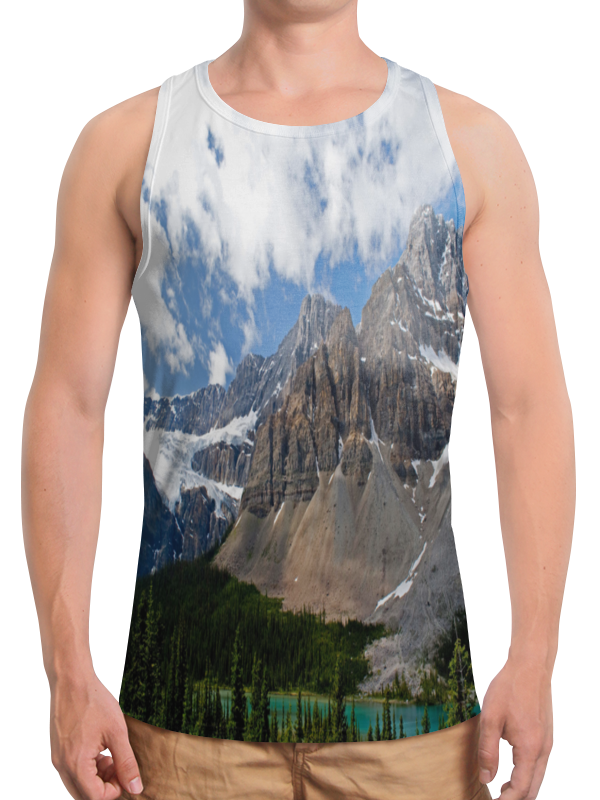 Printio Борцовка с полной запечаткой Лес и горы printio футболка с полной запечаткой для девочек лес и горы
