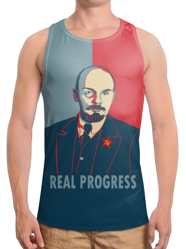 printio футболка с полной запечаткой мужская владимир ильич ленин Printio Борцовка с полной запечаткой Ленин