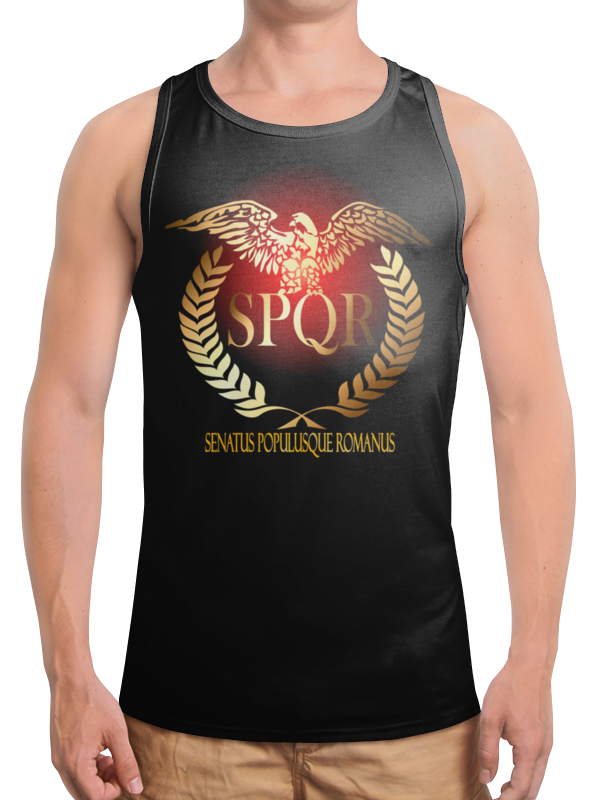 Printio Борцовка с полной запечаткой Символ древнего рима с орлом. spqr. printio футболка с полной запечаткой мужская символ древнего рима с орлом spqr