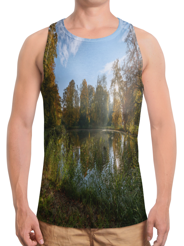 Printio Борцовка с полной запечаткой Деревья у озера printio футболка с полной запечаткой женская деревья у озера