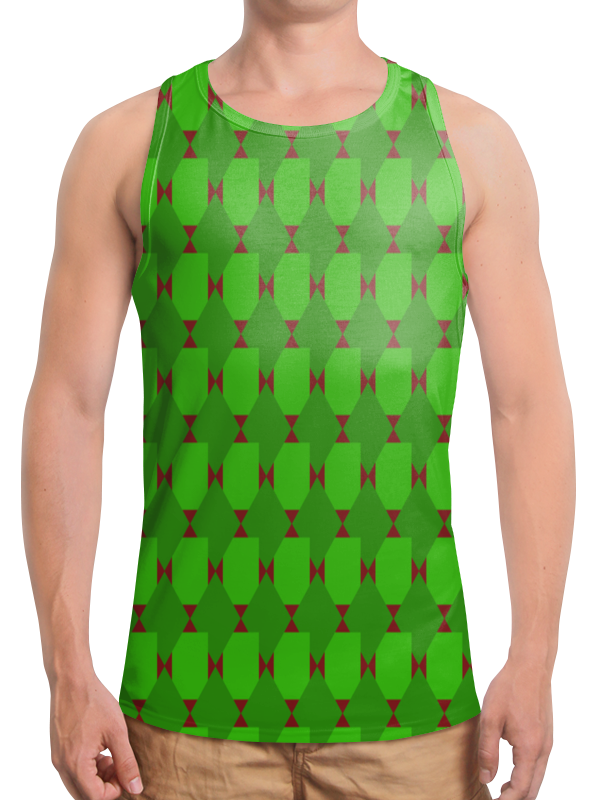 Printio Борцовка с полной запечаткой Зеленые ромбы printio футболка с полной запечаткой для мальчиков зеленые ромбы