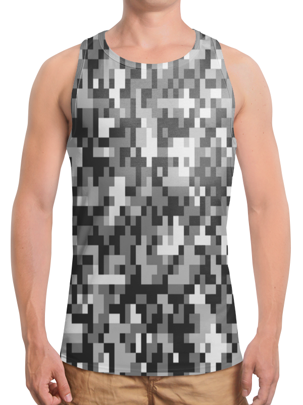 Printio Борцовка с полной запечаткой Gray pixel printio футболка с полной запечаткой женская pixel gray