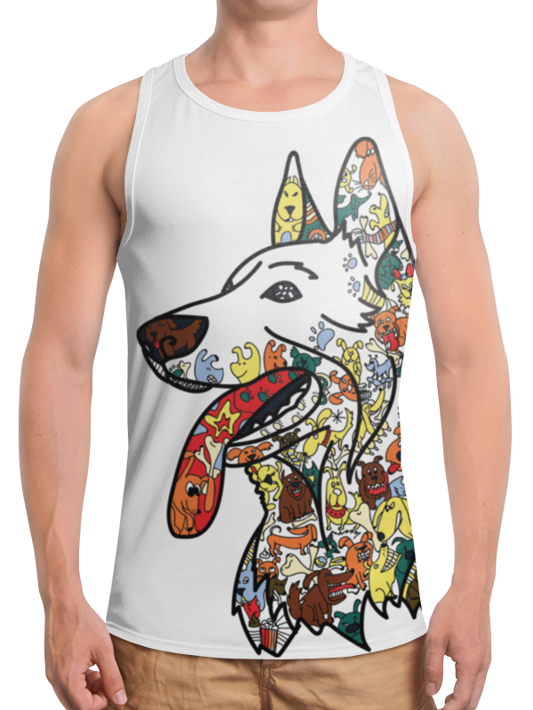 Printio Борцовка с полной запечаткой Забавные собаки printio футболка с полной запечаткой мужская забавные собаки