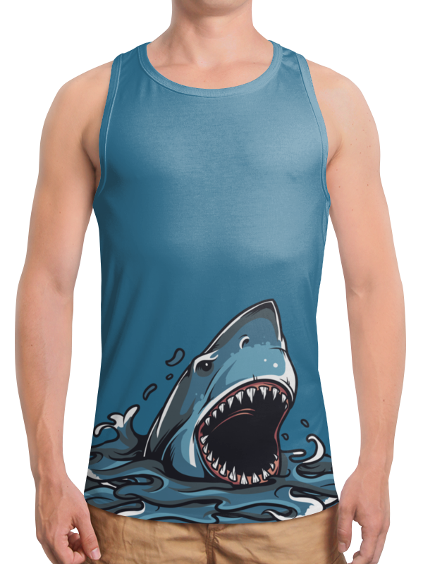 Printio Борцовка с полной запечаткой Акула printio футболка с полной запечаткой мужская атака хищной акулы