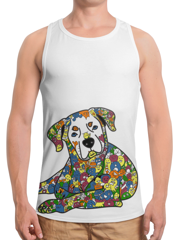 Printio Борцовка с полной запечаткой Собака из дудл монстров printio футболка с полной запечаткой мужская собака из дудл монстров