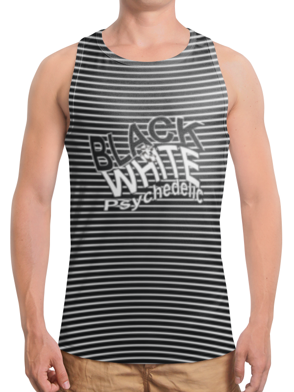 Printio Борцовка с полной запечаткой Черно-белая психоделика. printio футболка с полной запечаткой женская черно белая психоделика