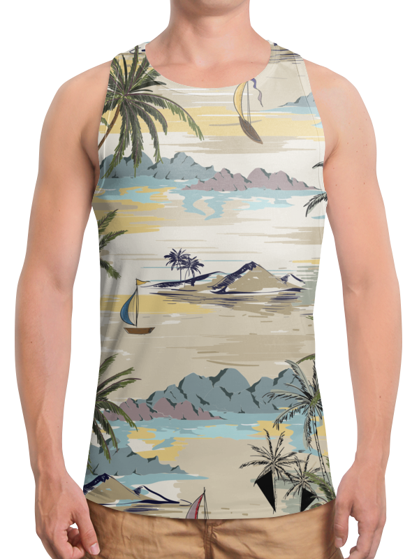Printio Борцовка с полной запечаткой Летний пейзаж printio футболка с полной запечаткой мужская летний пейзаж