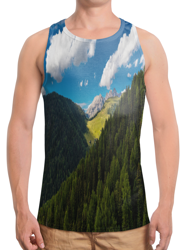 Printio Борцовка с полной запечаткой Лесной склон printio футболка с полной запечаткой мужская лесной склон