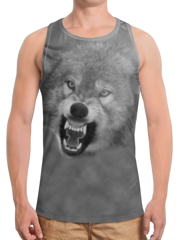 Printio Борцовка с полной запечаткой Оскал волка printio футболка с полной запечаткой мужская львиный оскал