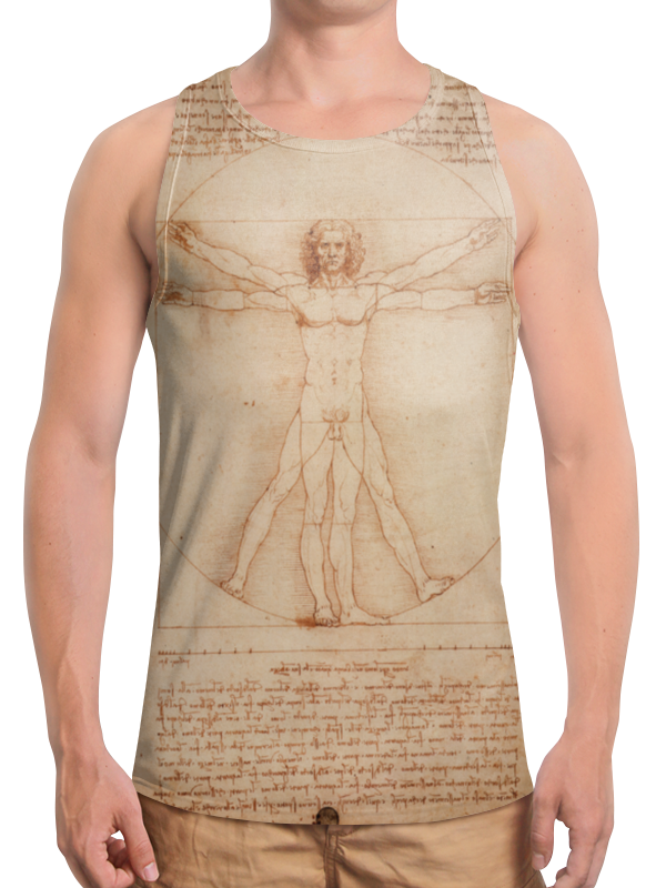 Printio Борцовка с полной запечаткой Леонардо да винчи printio футболка с полной запечаткой мужская леонардо да винчи