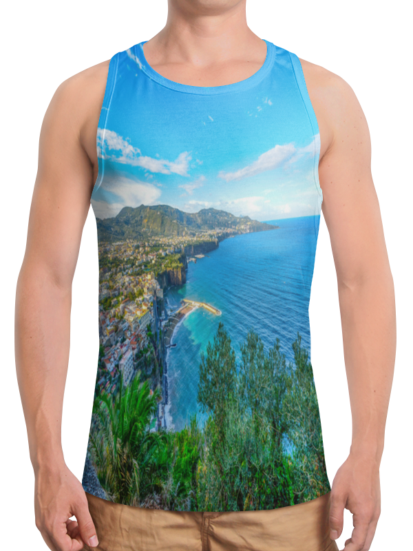 Printio Борцовка с полной запечаткой Город на берегу printio футболка с полной запечаткой мужская город на берегу