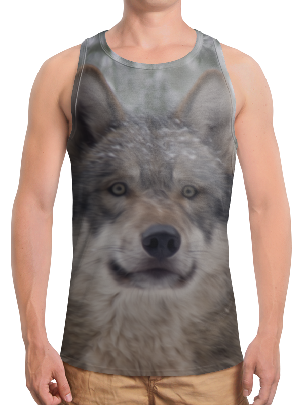 Printio Борцовка с полной запечаткой Волк в лесу printio футболка с полной запечаткой женская волк в лесу