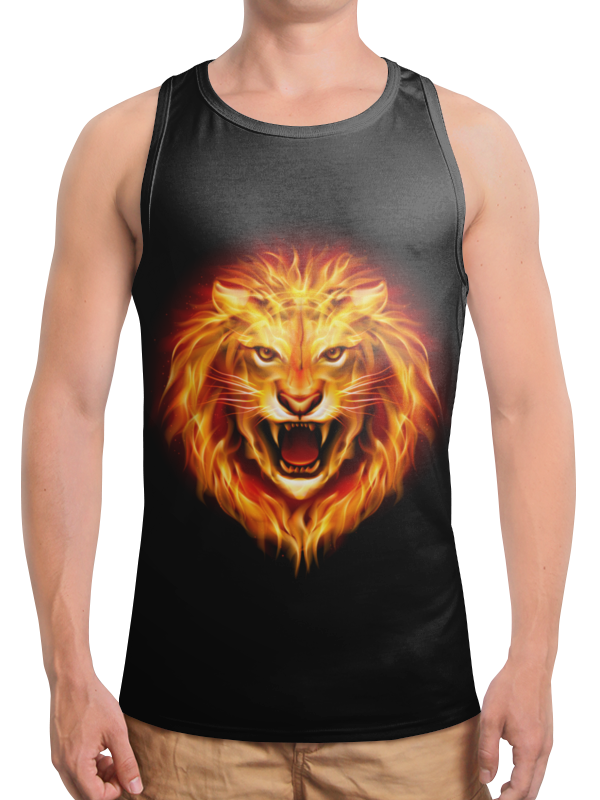 Printio Борцовка с полной запечаткой Огненный лев printio футболка с полной запечаткой женская огненный лев