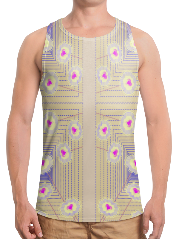 Printio Борцовка с полной запечаткой Цветочный паттерн printio футболка с полной запечаткой мужская абстрактные полосы