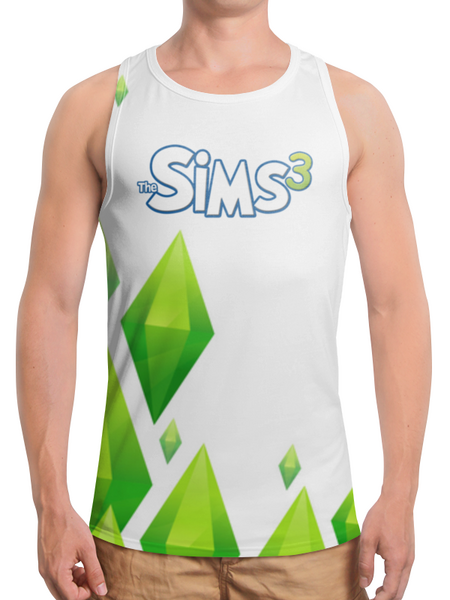 Заказать майку в Москве. Борцовка с полной запечаткой The Sims 3 от THE_NISE  - готовые дизайны и нанесение принтов.