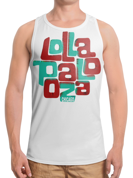 Заказать майку в Москве. Борцовка с полной запечаткой Lollapalooza Chicago Happy New Year от MInMlz - готовые дизайны и нанесение принтов.