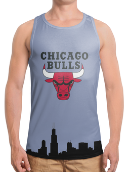 Заказать майку в Москве. Борцовка с полной запечаткой Chicago Bulls от Виктор Гришин - готовые дизайны и нанесение принтов.