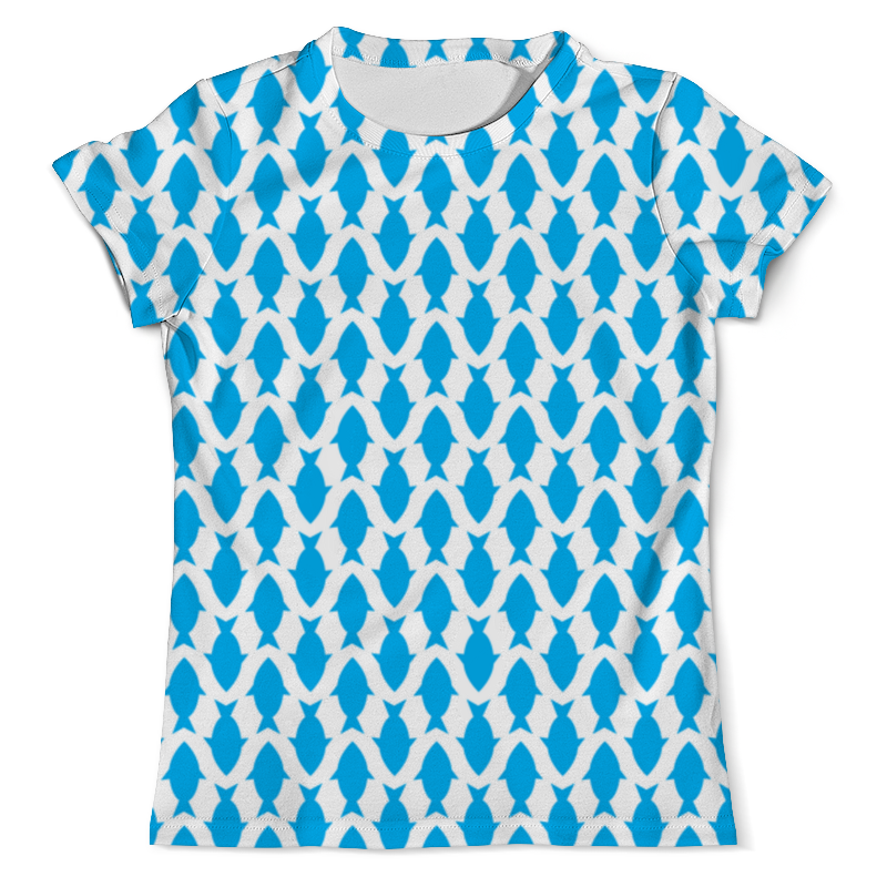Printio Футболка с полной запечаткой (мужская) Голубые рыбы printio футболка с полной запечаткой мужская в океане