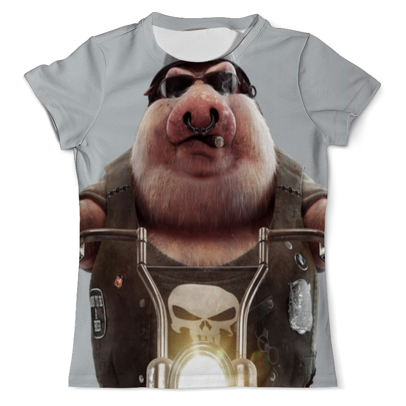 Printio Футболка с полной запечаткой (мужская) Свинья printio футболка с полной запечаткой мужская лис на мотоцикле